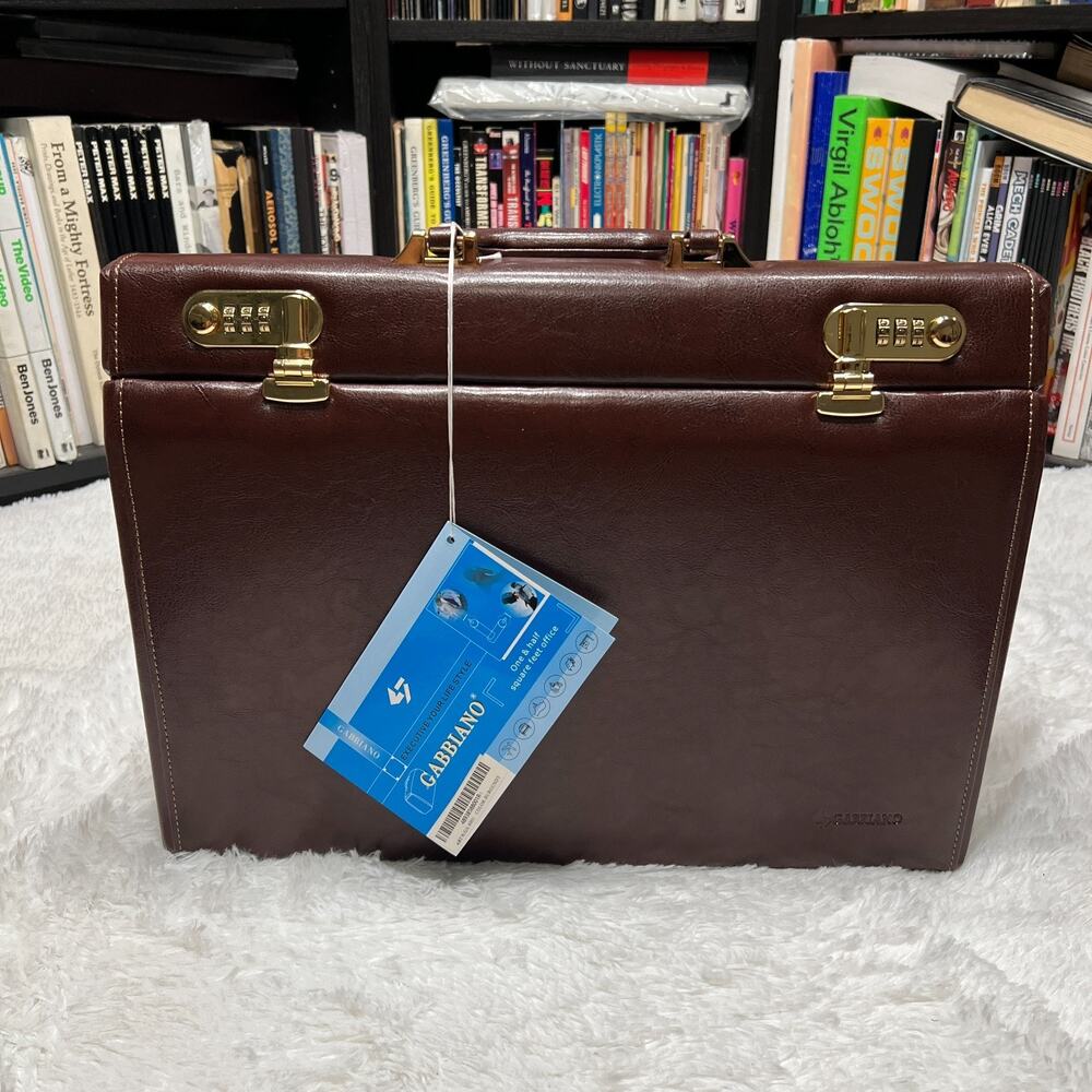 VINTAGE GABBIANO BRIEFCASE BAG STYLE 8001 BROWN